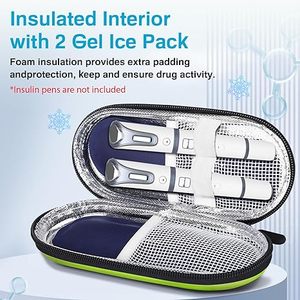 Sac isotherme médical réutilisable et écologique 2026 pour diabétiques, boîte de rangement portable pour stylo à insuline en PU rigide résistant à l'eau - Product Image 4