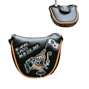 Housse de tête de putter de golf en cuir PU léger - Imperméable, durable, protection solaire, broderie moderne et tendance pour un style personnalisé - Product Image 3