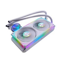 Enfriador Líquido para CPU Manmu, Color Blanco, 240mm, AIO, con Ventilador RGB de 4 Pines PWM, para Computadoras de Juego