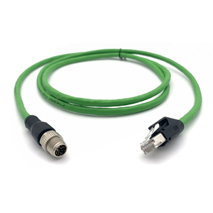 สายเชื่อมต่ออีเธอร์เน็ต bibo Custom M12 8p CAT.6A ความเร็ว 10 Gbps พร้อมหัวต่อแบบสกรู ชนิดตัวผู้/ตัวเมีย - Product Image 1