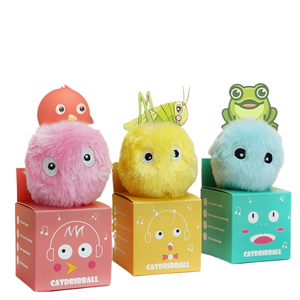 Sıcak satış lüks çevre dostu peluş oyuncak hayvan interaktif akıllı aydınlık kedi eğitim topu kuş ses Modern karikatür kutusu - Product Image 4