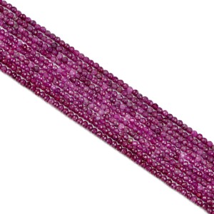 अनुकूलित रूबी पत्थर के बीड्स 2/3/4 मिमी कठोर काटने वाले प्राकृतिक बहुआयामी बहु-रंग कंगन और हार न्यूनतम - Product Image 3
