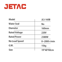 Perceuse à main électrique industrielle JETAC à durée de vie prolongée, perceuse à noyau diamanté 160 mm, moteur à balais 2380 W, 2000 tr/min, certifiée CE, OEM