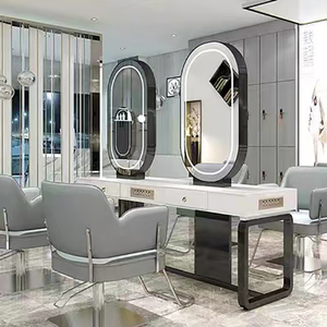 Stazione Specchio Illuminata a LED per Salone di Bellezza, Attrezzatura per <span class=keywords><strong>Parrucchieri</strong></span>, Arredamento per Centro Estetico Femminile - Product Image 2