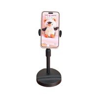 Support de téléphone portable et tablette de bureau à double position, rotatif multifonction pour diffusion en direct et vidéo, idéal pour les applications mains libres