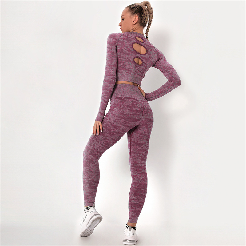 8 colors Fashion Modern Breathable Workout Clothing Women Active Wear Yoga Set hygroscopic and sweat releasing