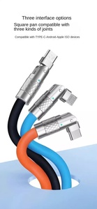 <span class=keywords><strong>Cable</strong></span> de Carga de Silicona Líquida de Fábrica, <span class=keywords><strong>Cable</strong></span> de Datos para Auriculares Tipo-C con Rotación de 180 Grados y Blindaje Trenzado, Apto para Apple/Android - Product Image 4