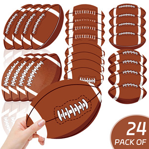Affiches de jeu de cache-yeux sur le thème du football, fournitures de fête du Super Bowl, lot de 24 décorations jetables - Product Image 1