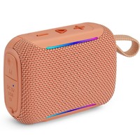 Haut-parleur portable sans fil GO5 avec subwoofer, 7 lumières colorées, design cyclable pour extérieur, en plastique