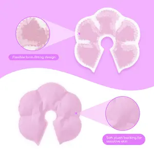 Pacote de gelo para terapia de mama, contas de gel rosa com capas macias, alivia a dor de amamentação, dor de enfermagem