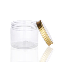 Emballages cosmétiques de qualité alimentaire pour soins de la peau, transparents, 250 ml, 8 oz, 4 oz, pots en plastique PET avec couvercle en aluminium, personnalisables pour rouge à lèvres