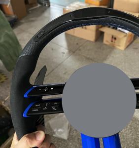 พวงมาลัยคาร์บอนไฟเบอร์แอลอีดีสำหรับ <span class=keywords><strong>Mercedes</strong></span>-Benz A C E CLA GLC สีฟ้าคลาส W177 W205 W213 - Product Image 3