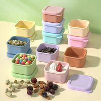 Mini-récipient alimentaire portable moderne en silicone, étanche et anti-humidité, empilable, pour cuisine et réfrigérateur
