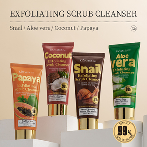 OEM Venta caliente Etiqueta Privada KORMESIC Hidratante Limpieza suave Espuma Lavado DE CARA Exfoliante Limpiador - Product Image 3