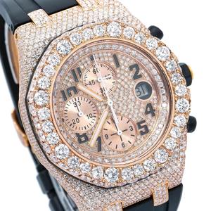 Reloj de Lujo de Acero Inoxidable con Moissanita Radiante y Acabado Brillante, Diseño Automático Mecánico de Precisión, Unisex - Product Image 6