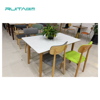 RUITAI-Ensemble table et chaises empilables de cafétéria, design ergonomique pour l'école et la cantine des employés, solution peu encombrante