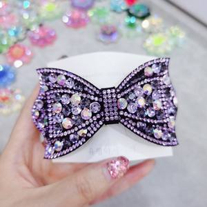 HX-151ย้อนยุคเงาคริสตัลอุปกรณ์ผมโบว์ออกแบบเพชรฤดูใบไม้ผลิคลิปผมสำหรับผู้หญิง - Product Image 4