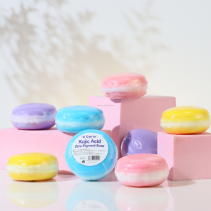 Vente en gros de savons organiques blanchissants faits à la main à l'acide kojique pour hôtel, mini pot-pourri de 65g, savon de voyage super éclaircissant OEM de marque privée - Product Image 3