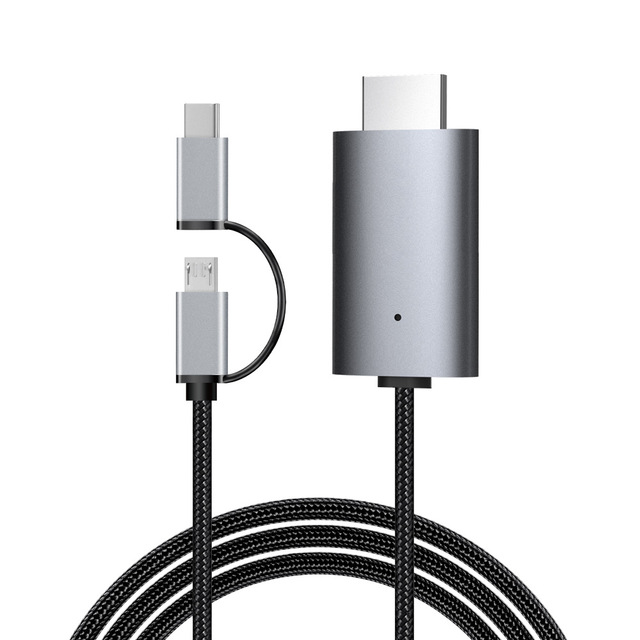 Micro Usb Type C to HDMI Adapter Cable for Phone 2m 1080P