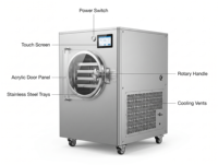 Pilot-scale lyofilisatie-apparatuur voor de productie van premium bessen en fruitchips met een vaporcondensor op -50°C