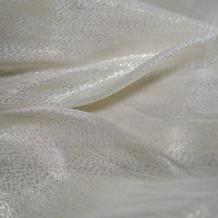 Tissu en lin doré et argenté à motif ondulé, 60 grammes, séchage rapide, circulation d'air, idéal pour les robes féminines, tissu en mousseline