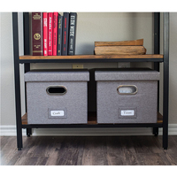 Cubo de Almacenamiento Plegable de Alta Calidad, No Tejido, Decorativo para el Hogar, Caja Organizadora Cuadrada para Almacenamiento de Archivos