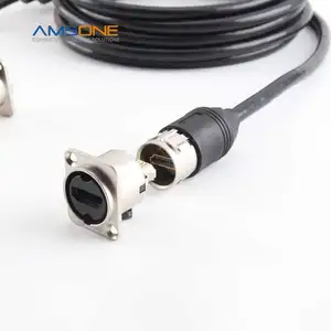 Amsone Displayport 2 In 1 Mini Plug Pin XlR Panel Mounted Chassis Coaxial Cable USB Male RCA AV VGA DVI To HDM1 Connector