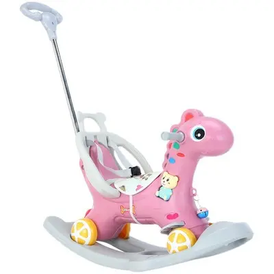 Лидер продаж, дешевая пластиковая лошадка-качалка для подарка, игрушка для катания с животными для детей