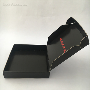 Plegable negro personalizado corrugado plegable transporte cajas de paquete personalizado con logotipo de servicio pesado de embalaje kraft caja de correo núm. - Product Image 5