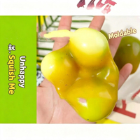 Pelota Antiestrés de Mango que Cambia de Color, Hecha a Mano, Crujiente, Ecológica, Juguete Sensorial para Aliviar el Estrés