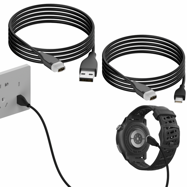 New Magnetic Durable 3 Pin Watches Port to Type C Male Charge Cable USB a Male 1M Charging Wire for COROS PACE PRO Smart Watch