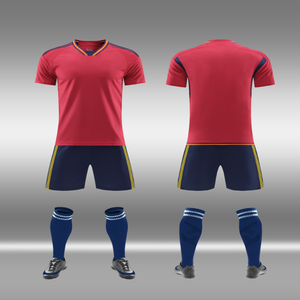 Tenues <span class=keywords><strong>de</strong></span> football à séchage rapide, anti-UV, à manches courtes, unisexes, version fan, pour les entraînements et les matchs - Product Image 1