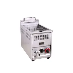 Gas Fries Frittier maschine Crisp Fryer 22 Liter Commercial Fryer Arbeits platte