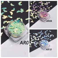 Paillettes Ultra Sottili Iridescenti a Forma di Foglia, Glitter Sfuso per Stampa di Precisione, Resina Epossidica, Silicone, Materiale Grezzo per Giocattoli