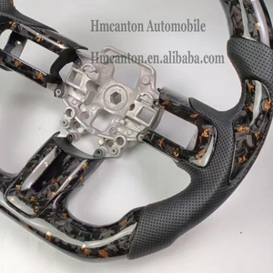 Volant de direction en cuir perforé en fibre de carbone forgée, pratique et en promotion, pour Ford Mustang - Product Image 6