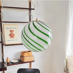 Luminaire suspendu Cross Border Alps, sphère en verre LED ronde, éclairage d'ambiance pour chambre d'enfant, E26, tête simple - Product Image 2