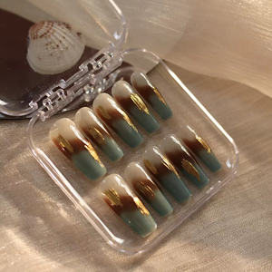 <span class=keywords><strong>Uñas</strong></span> <span class=keywords><strong>postizas</strong></span> acrílicas <span class=keywords><strong>de</strong></span> lujo hechas a mano, 10 Uds., diseño <span class=keywords><strong>de</strong></span> estilo francés, ataúd largo a presión <span class=keywords><strong>con</strong></span> diamantes <span class=keywords><strong>de</strong></span> imitación para Salón <span class=keywords><strong>de</strong></span> Arte <span class=keywords><strong>de</strong></span> <span class=keywords><strong>uñas</strong></span> - Product Image 2