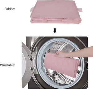 Organiseurs de placard suspendus pliables, étagères suspendues à 3 niveaux pour casier, rose - Product Image 6