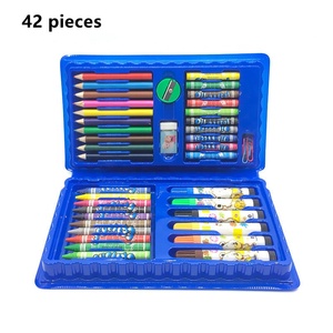 Vente en gros pas cher stylo de peinture pour enfants 42 pièce pinceau dessin animé créatif aquarelle Crayon Crayon à l'huile pour enfants Document - Product Image 2