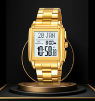 Jam Tangan Digital Muslim Azan Skmei 2405 Grosir Kustom, Jam Tangan Sport Pintar Warna Emas untuk Pria