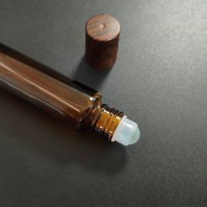 Hổ phách Nước hoa cuộn trên kính container chai với kim loại Lăn chai cho nước hoa tinh dầu - Product Image 6