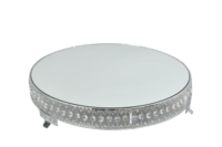 Ensemble de supports à gâteaux ronds en cristal miroir doré, support à cupcakes, plateau de présentation pour la décoration de mariage, d'anniversaire, de fête