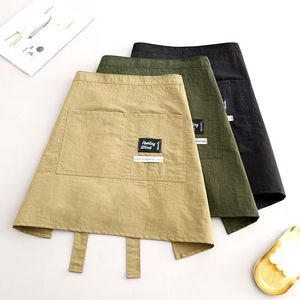 Mengchang Half Length <b>Apron</b> One Size Polyester <b>Waterproof</b> Kitchen Workwear For Cooking Catering Unisex - Product Image 2
