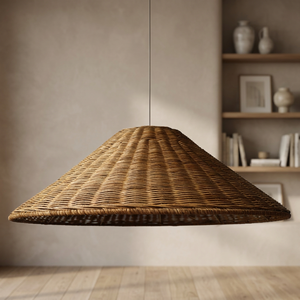 Lampes suspendues vintage en bois tricotées à la main, couleur marron, avec LED blanc chaud, pour salon, bureau, chambre, îlot de cuisine, table à manger, style japonais - Product Image 3