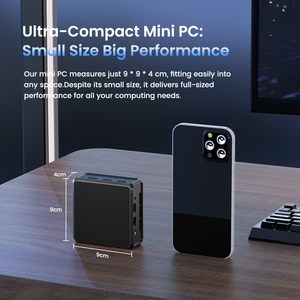 Yctipc Intel N100 Mini PC 8GB lpddr5 256GB wifi5 wifi6 3 * HD-MI 2 * lan văn phòng kinh doanh Mini PC win11 <span class=keywords><strong>Linux</strong></span> mini máy tính - Product Image 2