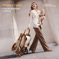 Poussette Delama D3 Cloud Wild, position assise et allongée, design haut, pliable bidirectionnel, protection de la colonne vertébrale, absorption des chocs, polyester, 15 kg, bébé