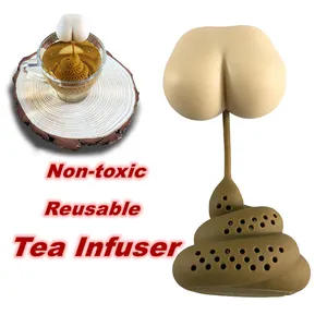 מצחיק תה מסננת שאינו רעיל חדשני צורת סיליקון Infuser תיק סיר לשימוש חוזר בית אספקת מטבח כלים