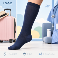 Chaussettes de compression confortables pour la maternité, sans pression sur le mollet, à compression graduée, avec tableau de mesure, à bout plat et large, vérifiées