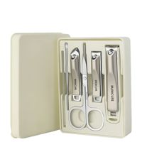 Ensemble de coupe-ongles portable 7 en 1 en acier inoxydable avec lime à ongles en verre nano, kit de pédicure pour le soin des ongles, emballage en boîte
