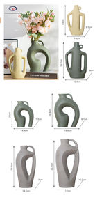 Populaire minimaliste créatif Vase en céramique maison mariage ornement décoration pièce porcelaine Vases salon décor - Product Image 6